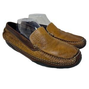 Men’s L.L. Bean Bison Leather Loafers Moccasins 9